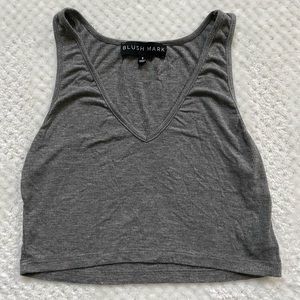 Blushmark Cropped Grey Tank